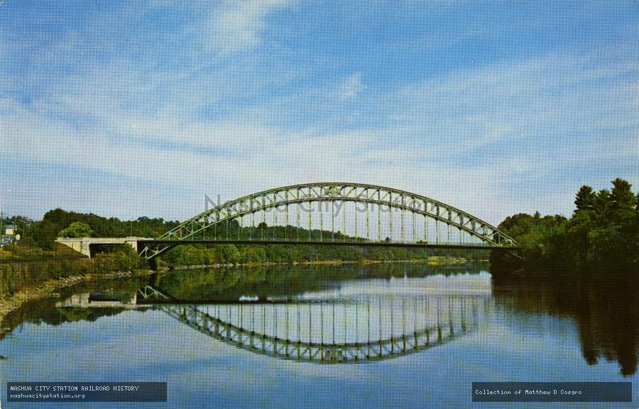 Postcard: Tyngsboro Bridge over Merrimack River, Tyngsboro, Massachusetts